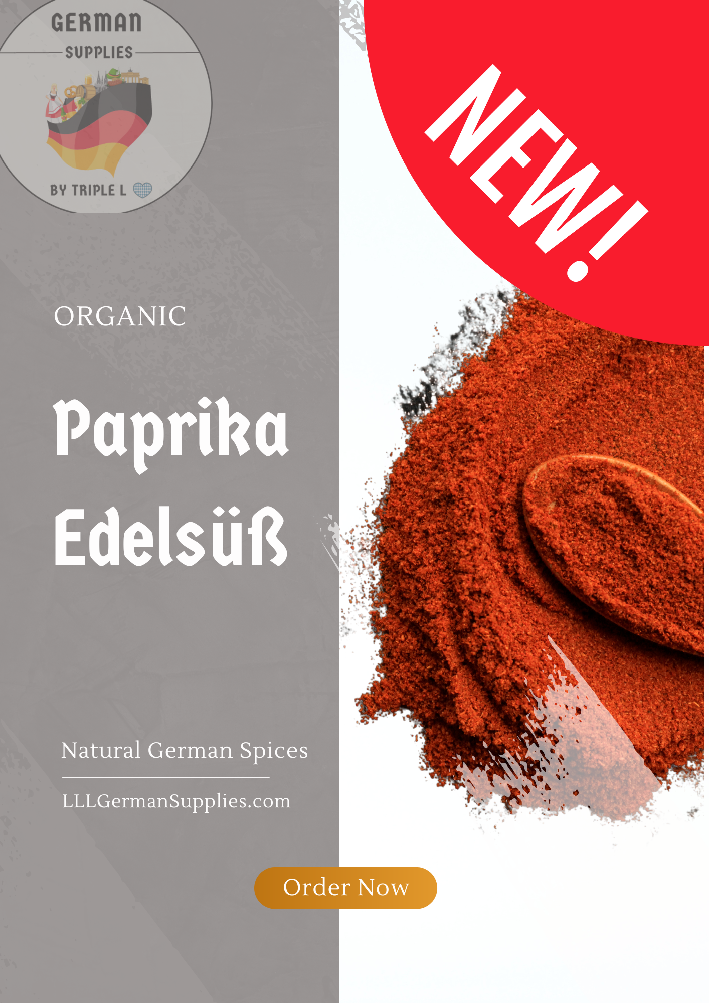 4x10g organic German Paprika Edelsüß, Paprika sweet