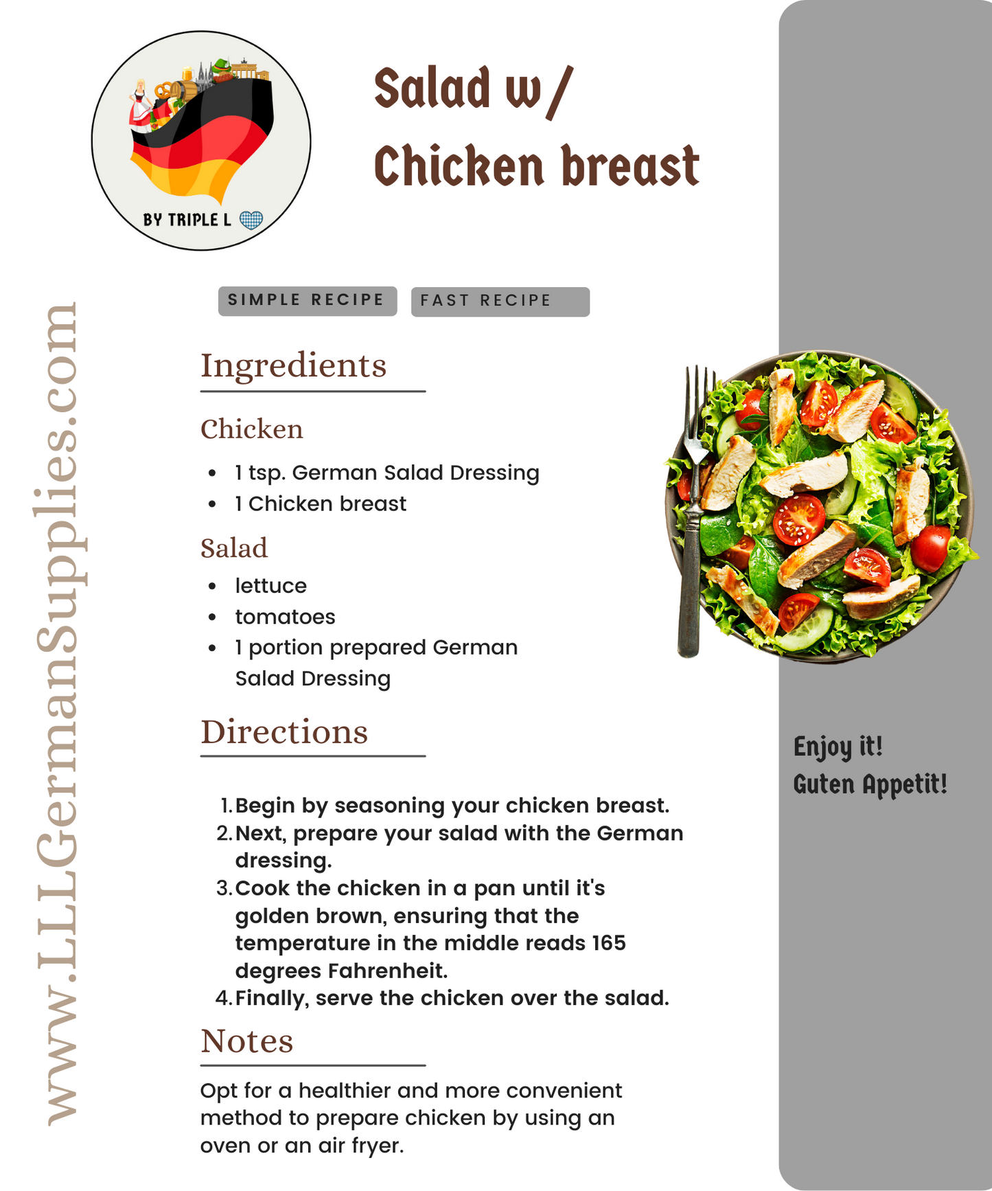 Big 150g German Salad Dressing - for 15 flavorful family size salads -