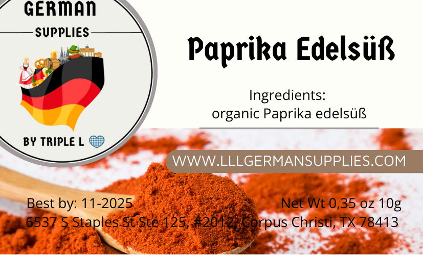 4x10g organic German Paprika Edelsüß, Paprika sweet