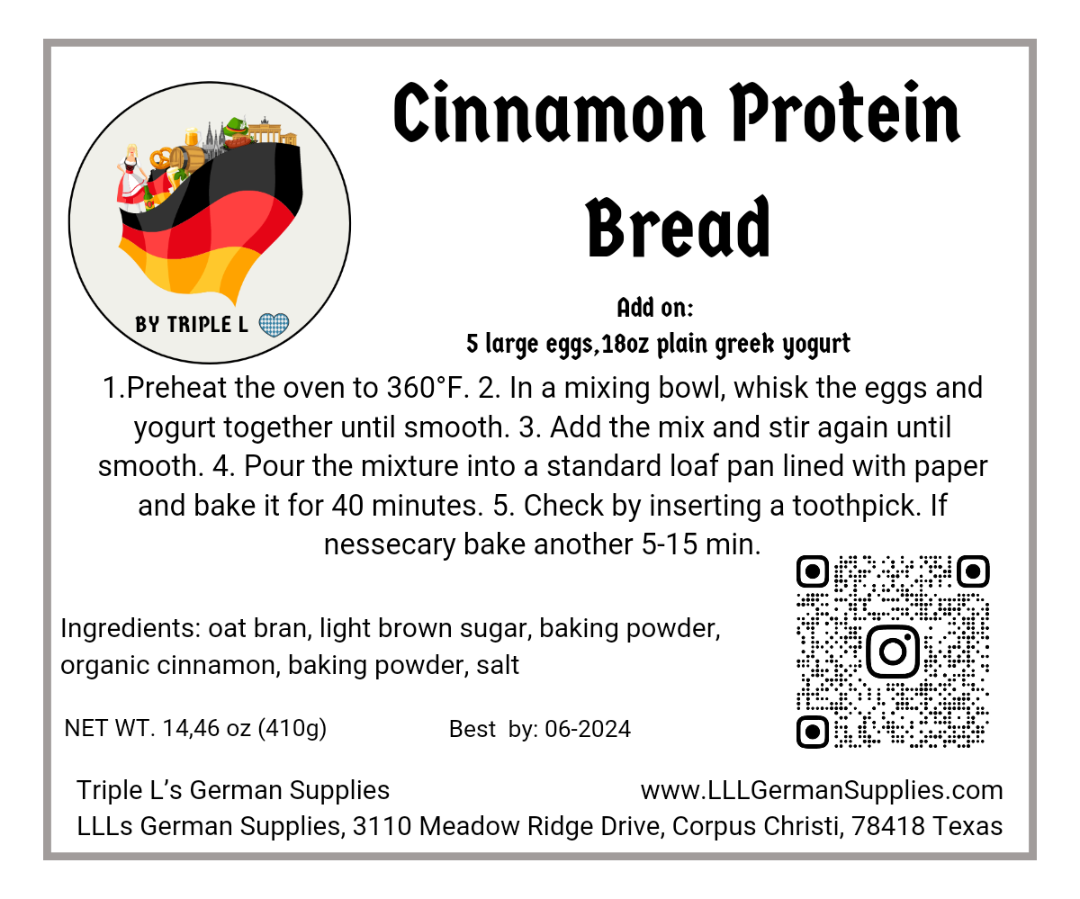 Glutenfree Cinnamon Protein Bread