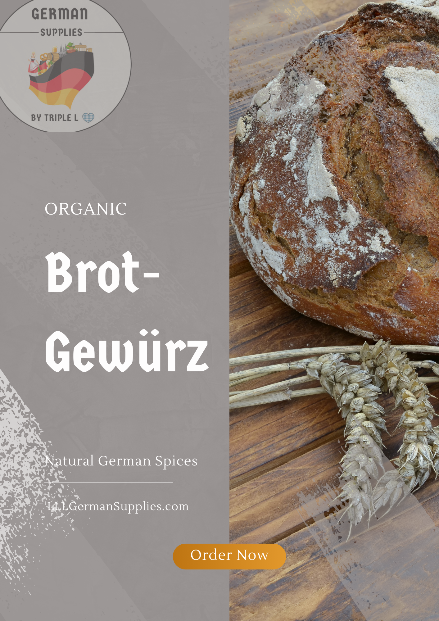 150g German Brotgewürz, Naturally Bread Spice Blend, Brotgewurz