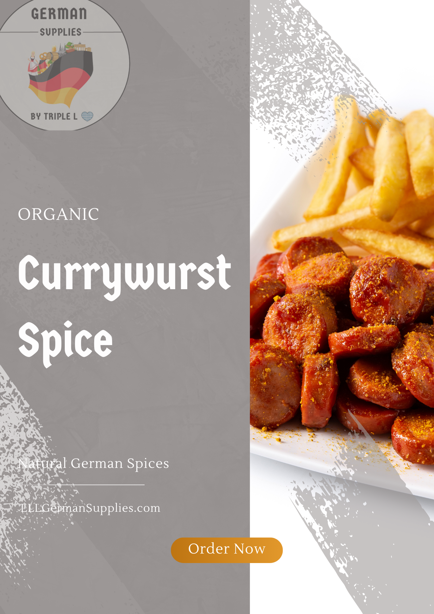 50g (1.76) Currywurst Spice, Curry Powder for Extra Flavor & Authentic Recipes -Triple L's Organic Currywurst Spice-