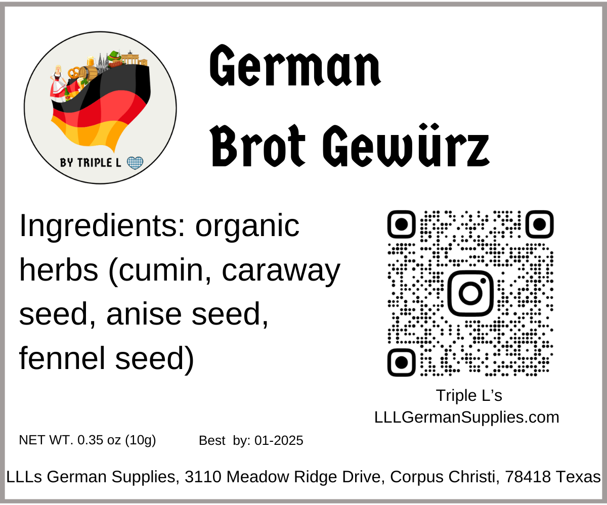 150g German Brotgewürz, Naturally Bread Spice Blend, Brotgewurz
