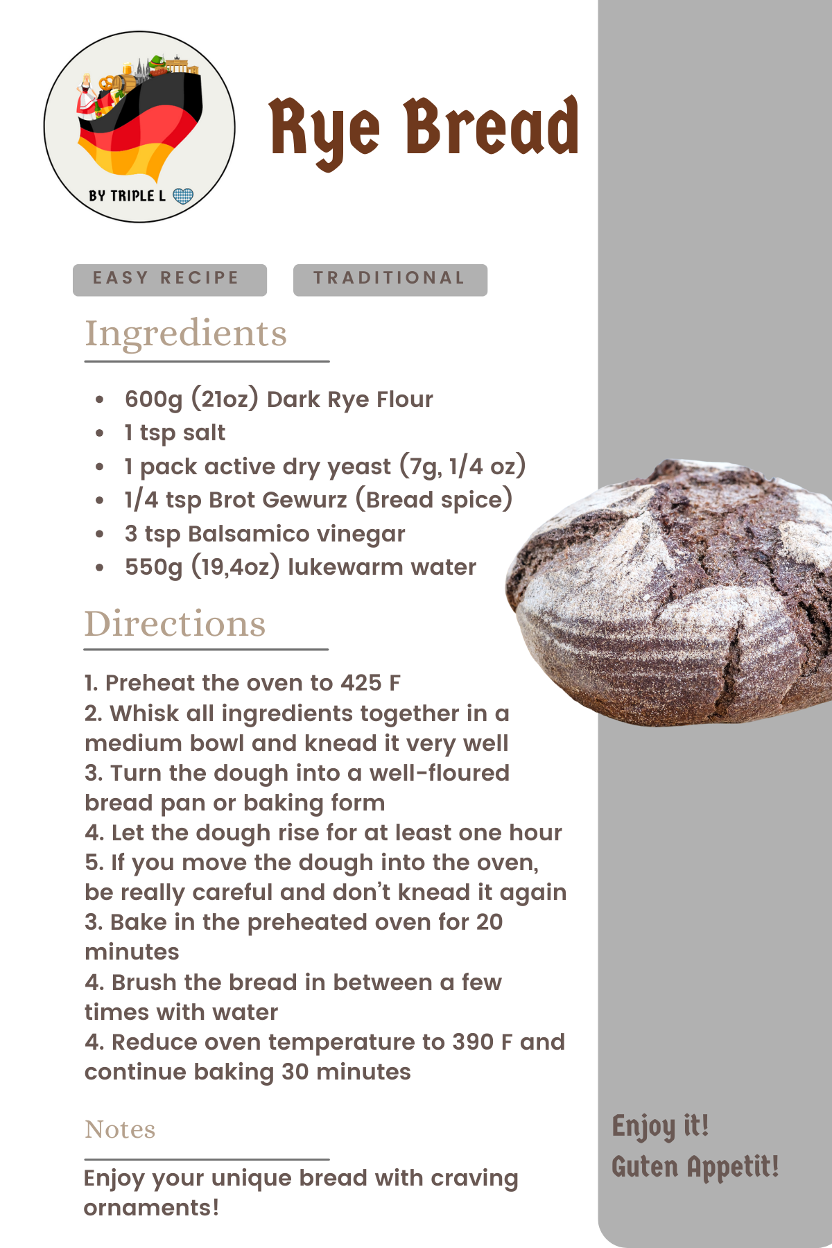 150g German Brotgewürz, Naturally Bread Spice Blend, Brotgewurz