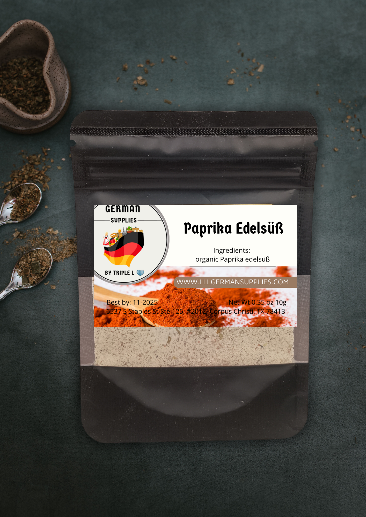 4x10g organic German Paprika Edelsüß, Paprika sweet