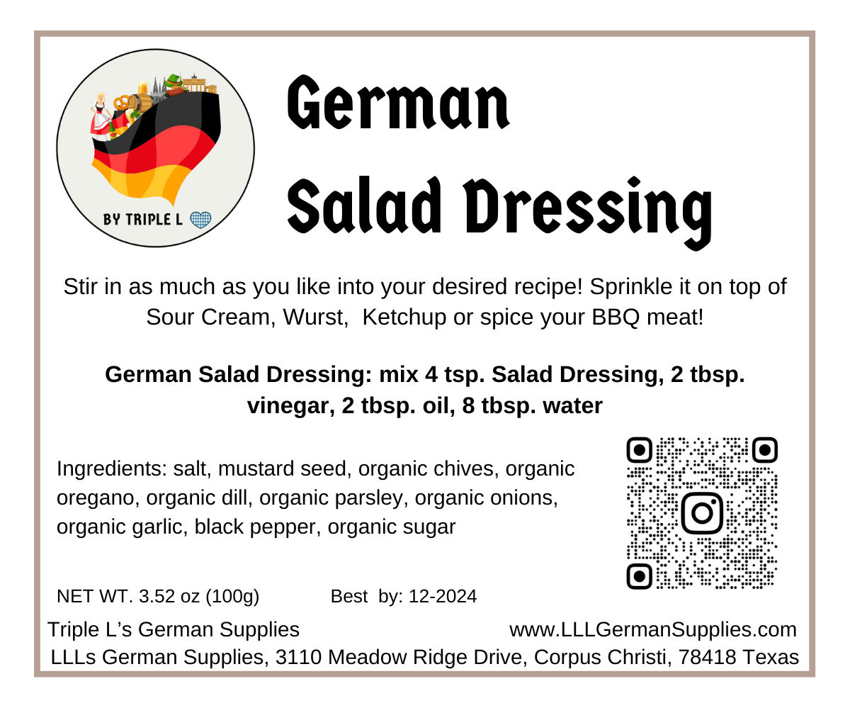 Big 150g German Salad Dressing - for 15 flavorful family size salads -