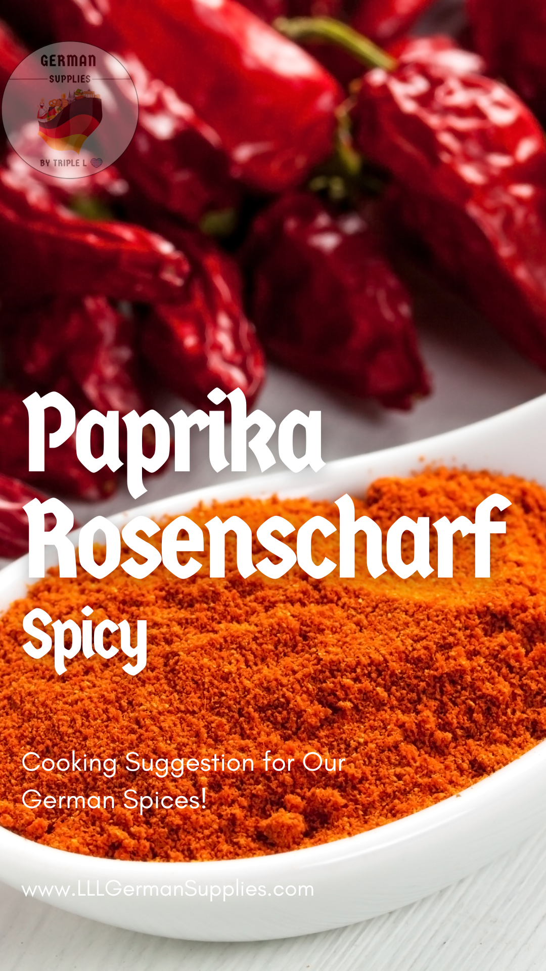 4x10g organic German Paprika Rosenscharf, Paprika spicy