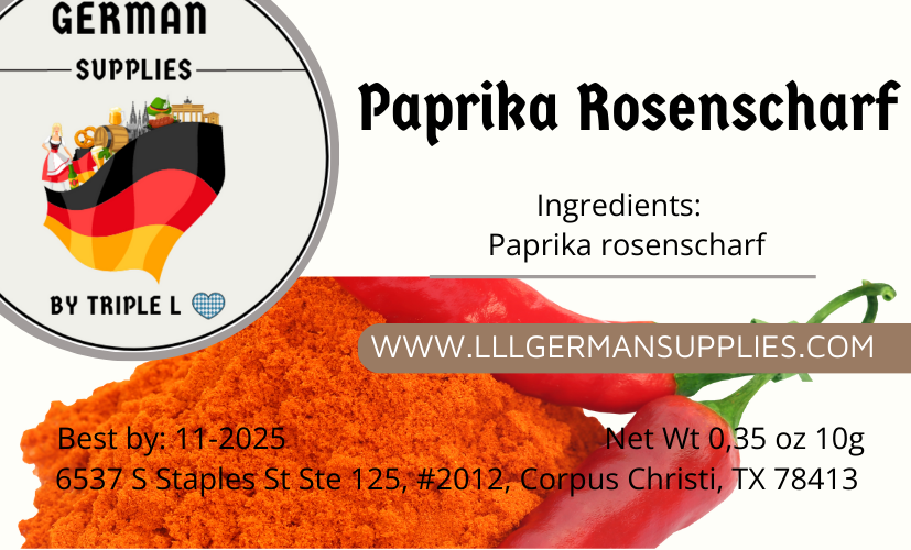 4x10g organic German Paprika Rosenscharf, Paprika spicy