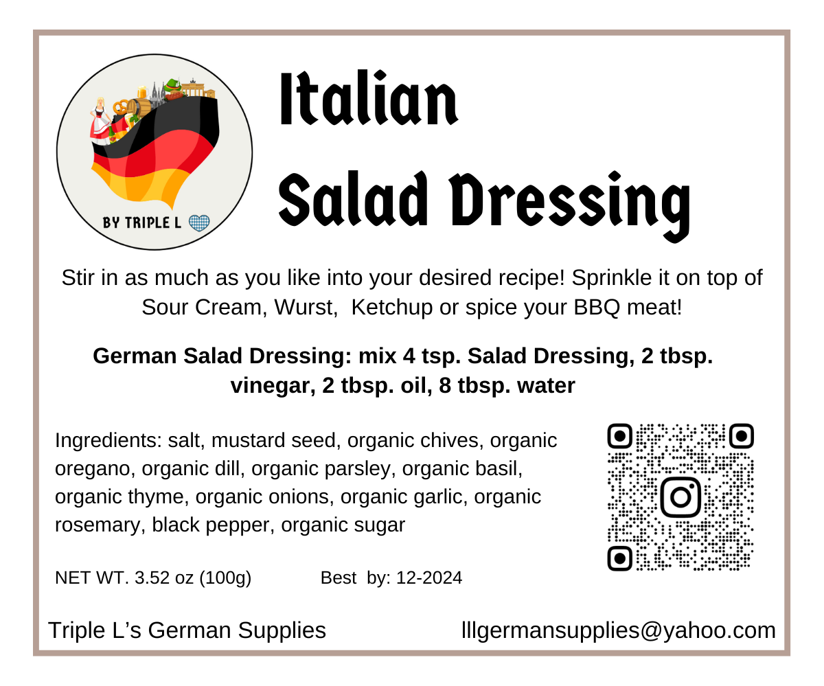 Big 100g Italian Salad Dressing - for 10 flavorful family size salads -