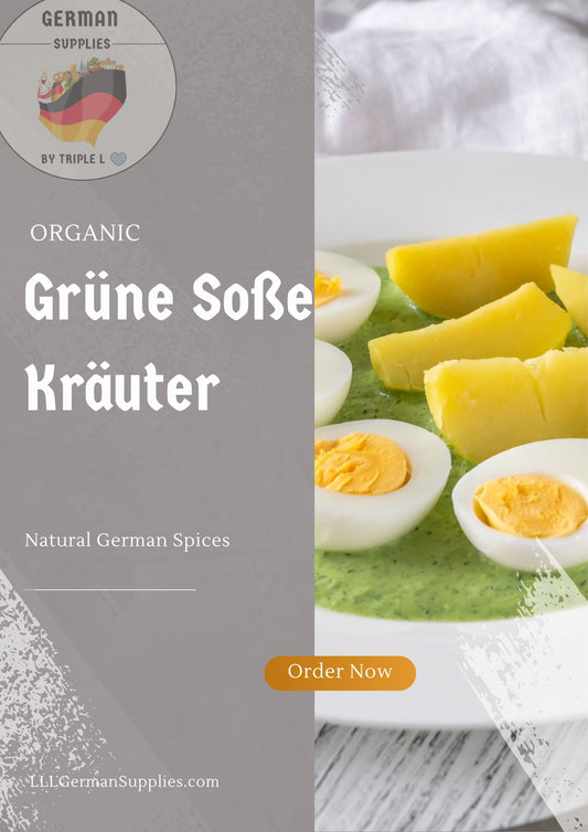 27g (0.9oz) Grüne Soße Kräuter, Extra Flavor & Authentic Recipes -Triple L's Organic Green herbs