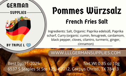 4x10g Pommes Würzsalz, French Fries Seasoning