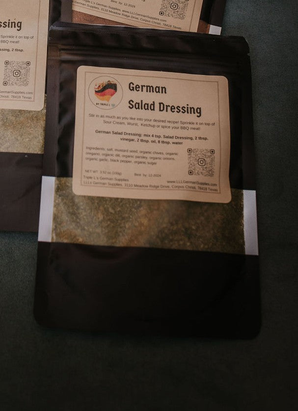 German Spice Bundle (Triple L’s Spice and Dressing Bundle - Discover the Flavors of Germany and Italy, Plus a Dash of Holiday Magic, Currywurst, German Salad, Italian Salad)